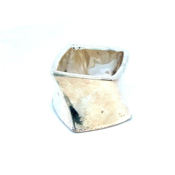 Signed ISRAEL Geometric Ring - Picture 1 of 7